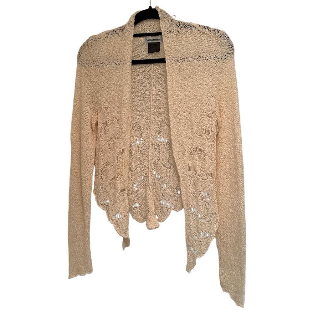 Parkhurst lace woven cardigan - size m